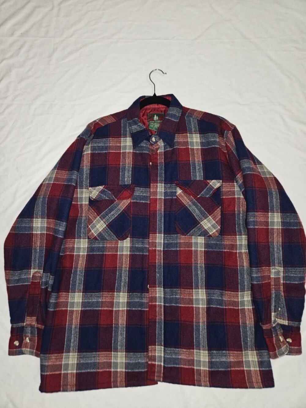 🪵 VINTAGE HIGH SIERRA Plaid Flannel SHacket w/ Red Quilted Inner Lining 🌲